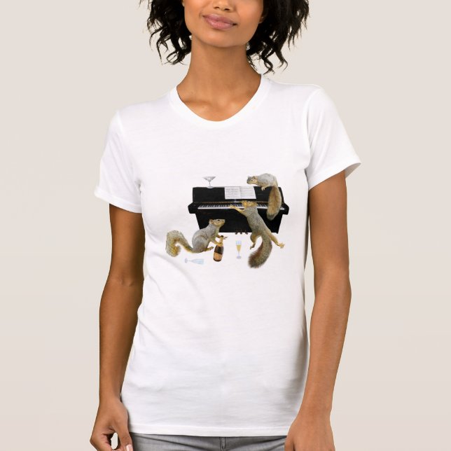 Squirrels at Piano T-shirt (Front)