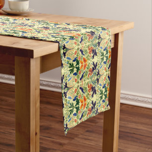 Squirrels Birds & Butterflies Pattern Short Table Runner