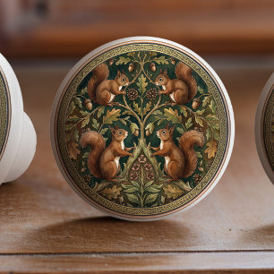 Squirrels Ceramic Pull Knob