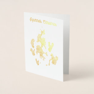 Squirrels Christmas Foil Card