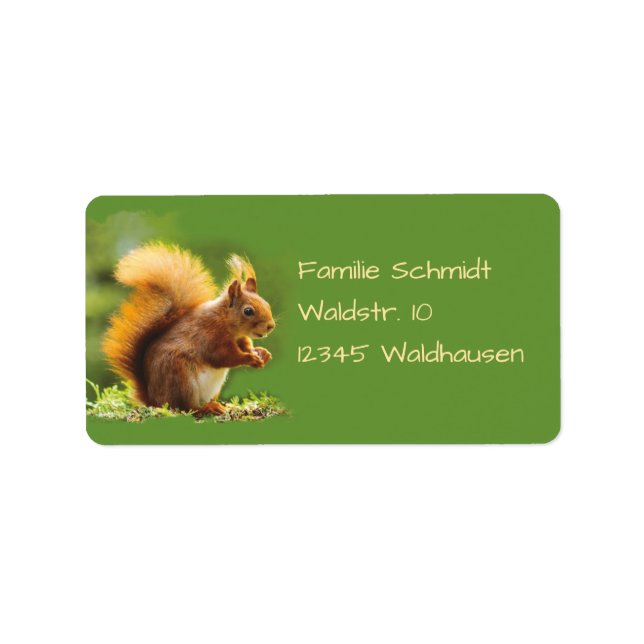 squirrels - green | label (Front)