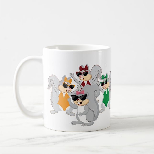 Squirrels illustrated design mug (Left)