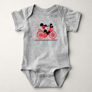 Squirrels on a Bicycle Onsie Baby Bodysuit