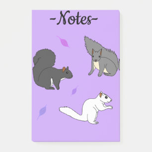Squirrels Purple Post-it Notes