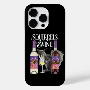 Squirrels & Wine - Funny Squirrel Lover and Wine D Case-Mate iPhone 14 Pro Case