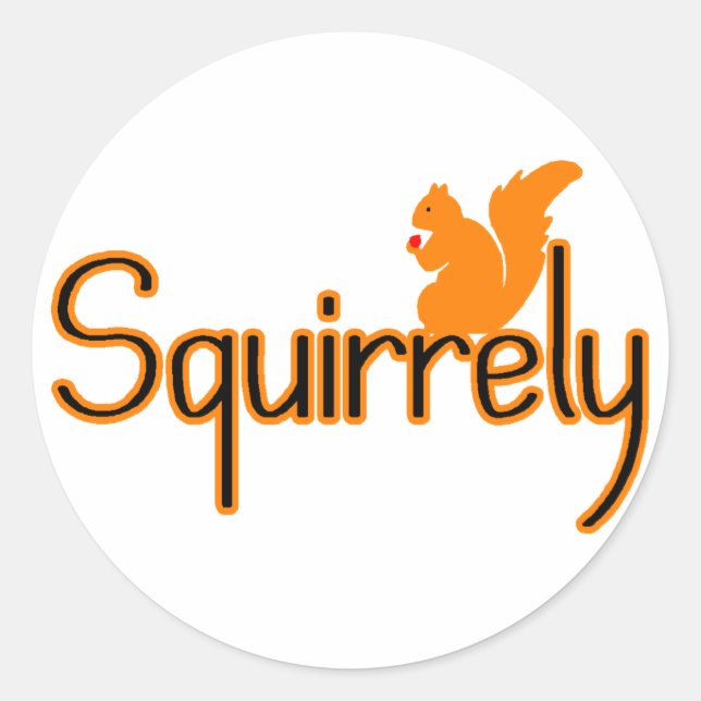 Squirrely Classic Round Sticker (Front)
