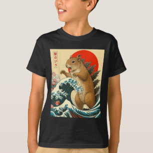 Squirrelzilla Squirrel Japanese Art Funny Gift Men T-Shirt