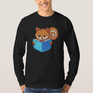 Squirrle Reading Book Reader T-Shirt