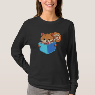 Squirrle Reading Book Reader T-Shirt