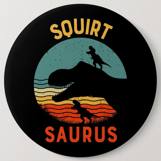 Squirt Dinosaur Squirtsaurus Matching Family 6 Cm Round Badge (Front)