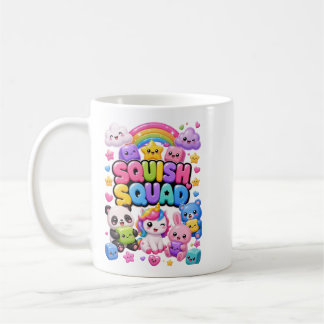 Squish Squad Sparkly Rainbow Panda Unicorn Cute Coffee Mug