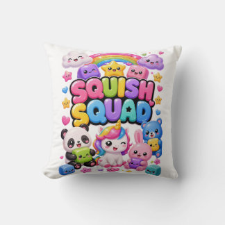 Squish Squad Sparkly Rainbow Panda Unicorn Cute Cushion