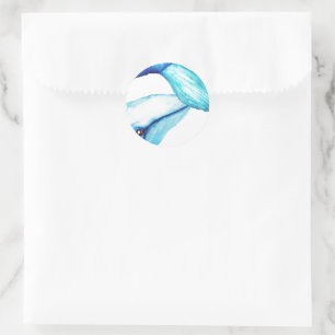 Squished Whale Classic Round Sticker