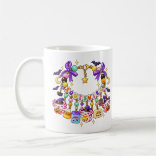 Squishes Beaded Bracelet Halloween Moon Dough Butt Coffee Mug