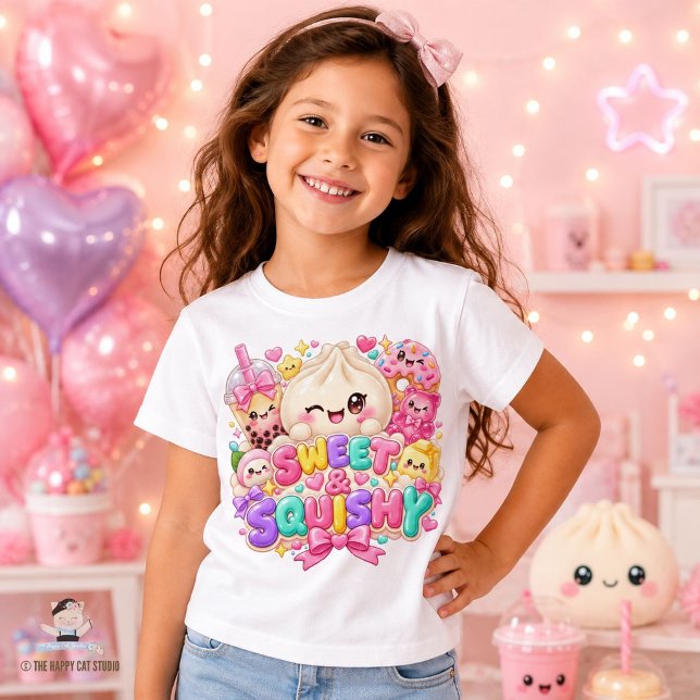 Squishies Sweet & Squishy Cute Dumpling Bubble Tea T-Shirt (Zazzle Squishies Sweet & Squishy Cute Dumpling Bubble Tea T-Shirt )