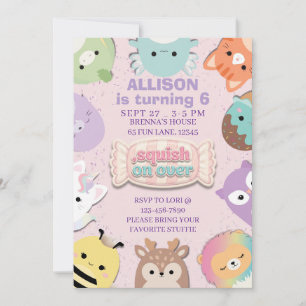 Squishmallow Birthday Invitation