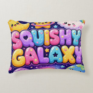 Squishy Galaxy Cute Kawaii Earth Moon Stars Decorative Cushion