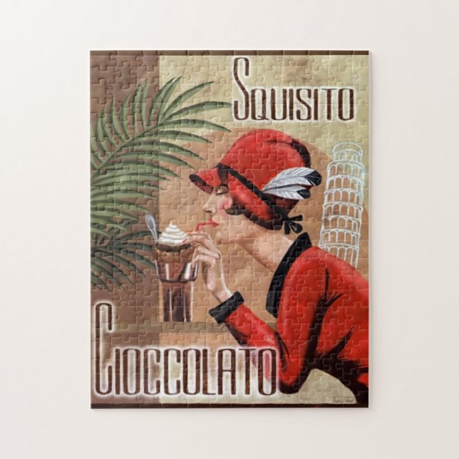 Squisito Cioccolato Italian Woman Vintage Jigsaw Puzzle (Vertical)