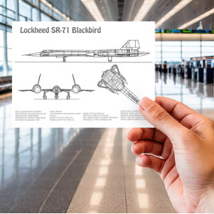 SR-71 Blackbird - Aeroplane Blueprint Plans BD Postcard