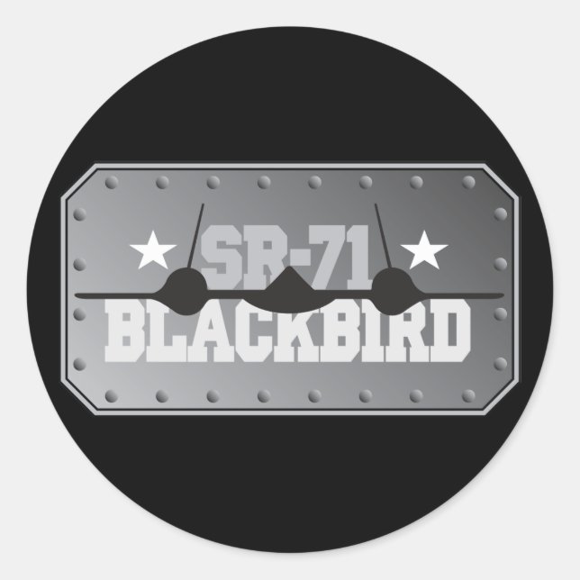 SR-71 Blackbird Classic Round Sticker (Front)