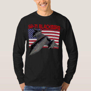 Sr 71 Blackbird In Action And Patriotic American F T-Shirt