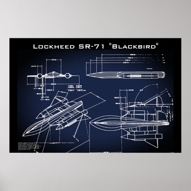 SR-71 Blueprint Poster (Front)