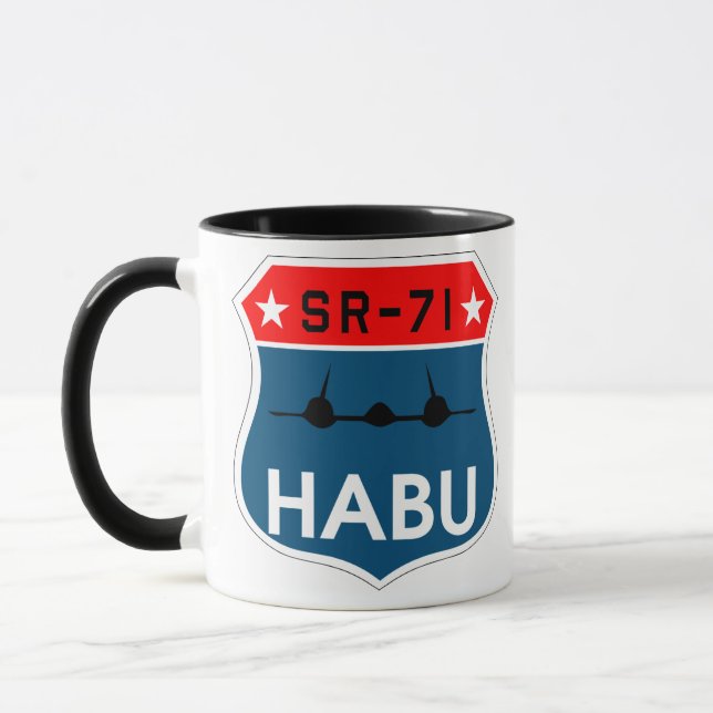 SR-71 Habu Mach 3 Commemorative Insignia Mug (Left)