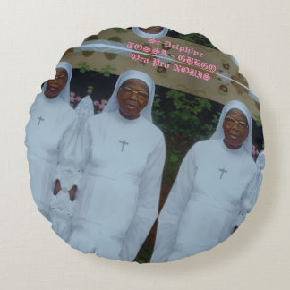 Sr Delphine TOSSA GBEGO of BENIN REpublic Round Cushion