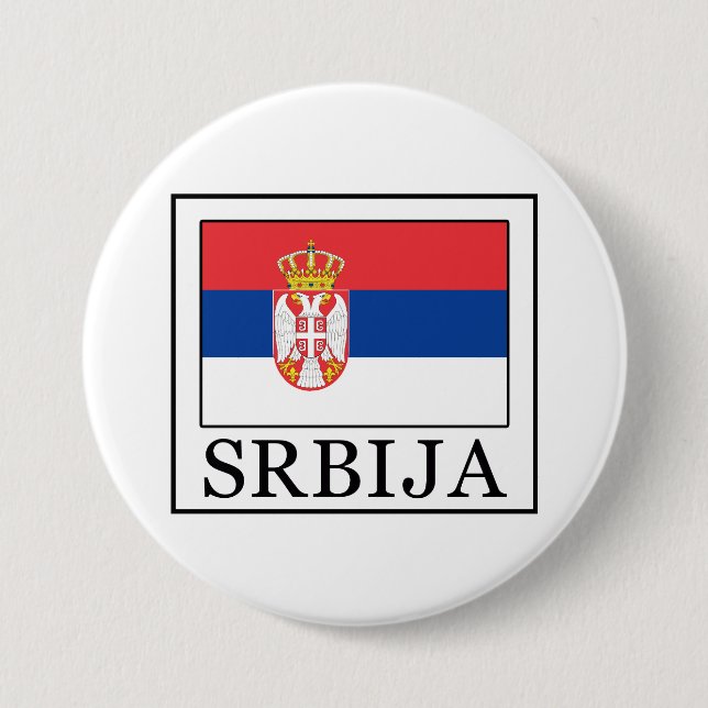 Srbija 7.5 Cm Round Badge (Front)
