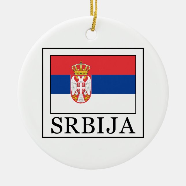 Srbija Ceramic Tree Decoration (Front)