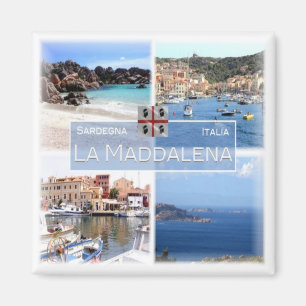 SRD024 LA MADDALENA, Mosaic, Sardinia, Fridge Magnet