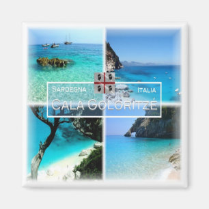 SRD033 CALA GOLORITZE' Mosaic, Sardinia, Fridge  Magnet