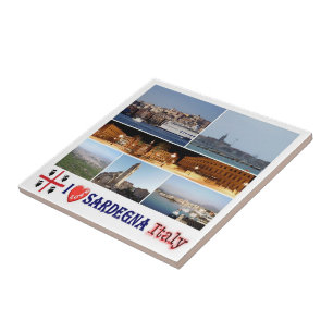 SRD039 SARDINIA I Love, Mosaic, Italy, Tile