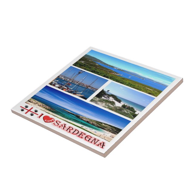 SRD040 SARDINIA I Love, Mosaic, Italy, Tile (Side)