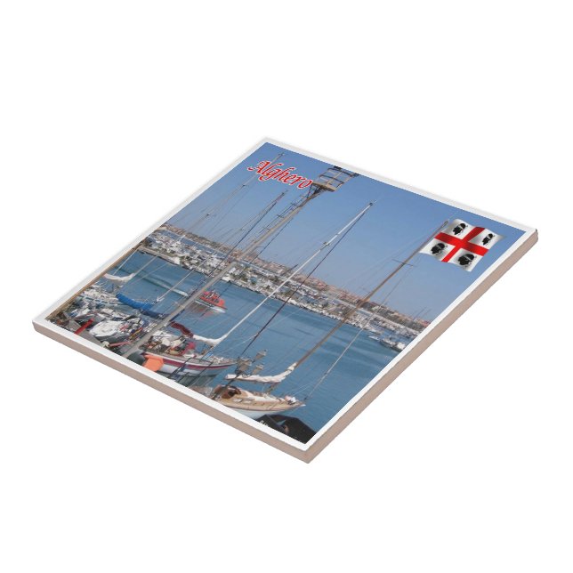 SRD066 ALGHERO Coral Coast, Sardinia, Tile (Side)