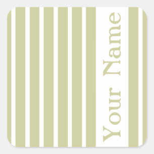 Srengeti Safari Stripe with name Square Sticker