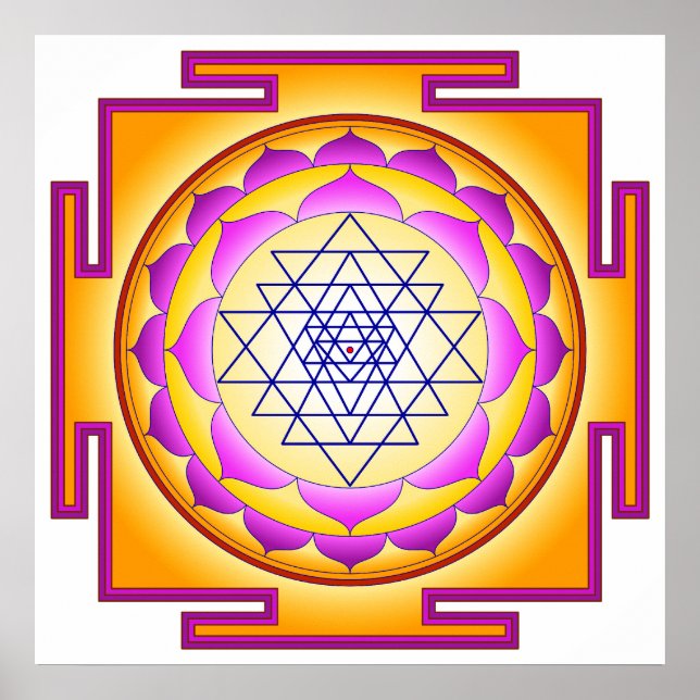 Sri Chakra Goddess Shri Lalitha Tripura Sundari Poster (Front)