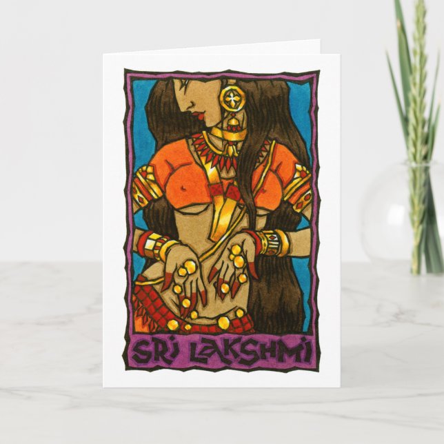 Sri Lakshmi Greeting Card (Front)