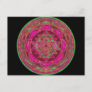 Sri Lakshmi Yantra Mandala Postcard