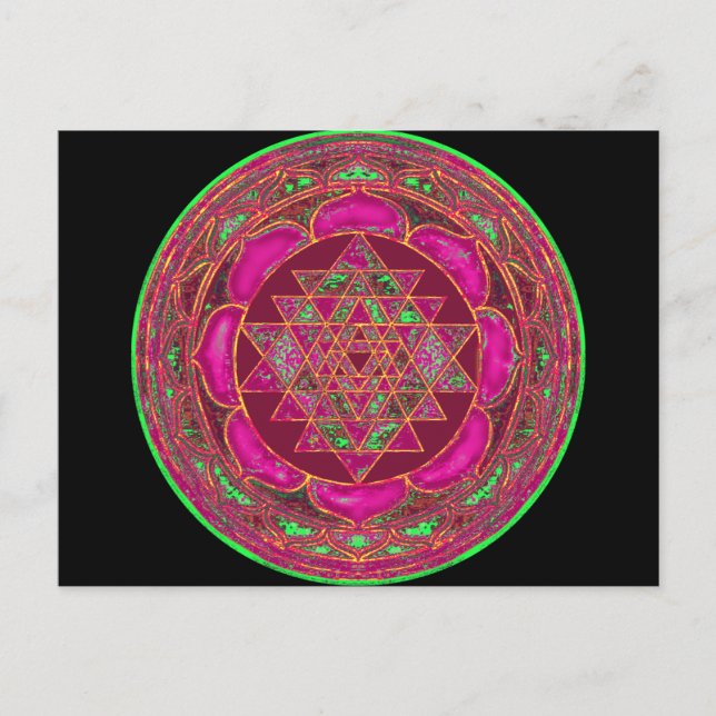 Sri Lakshmi Yantra Mandala Postcard (Front)