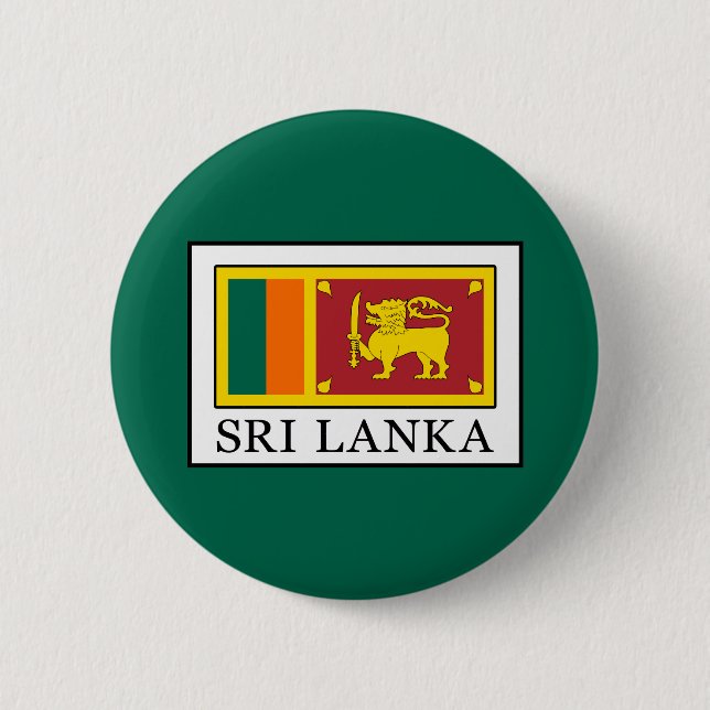 Sri Lanka 6 Cm Round Badge (Front)