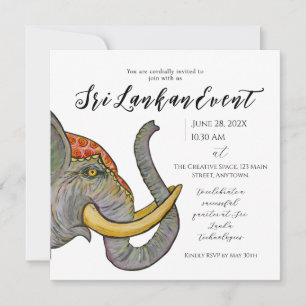 Sri Lanka Artistic Design Save The Date