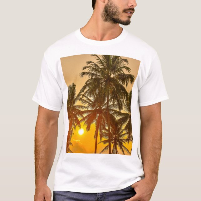 Sri Lanka Beach Sunset View T-Shirt (Front)