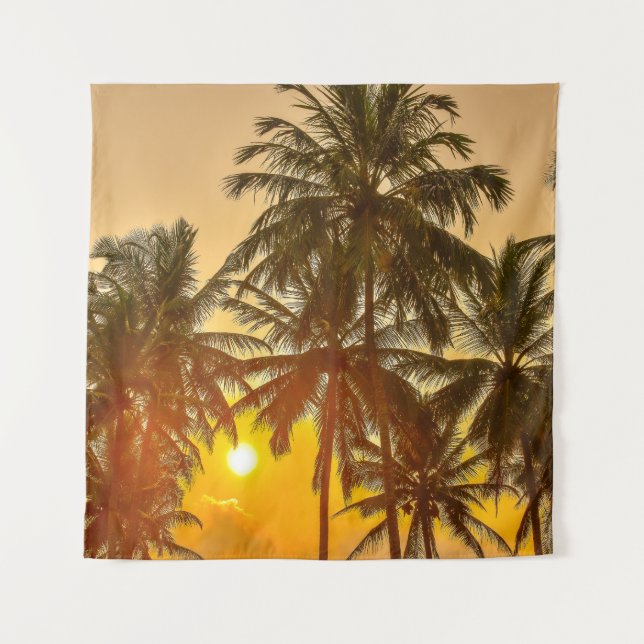 Sri Lanka Beach Sunset View Tapestry (Front)