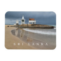 Sri Lanka Buddhist temple view fridge magnet