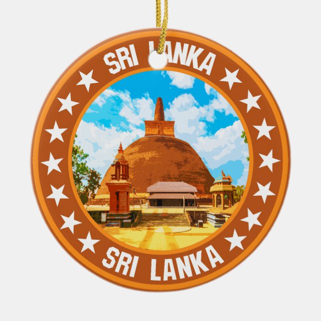 Sri Lanka                                          Ceramic Tree Decoration (Front)