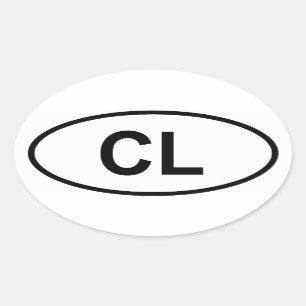 Sri Lanka "CL" Oval Sticker