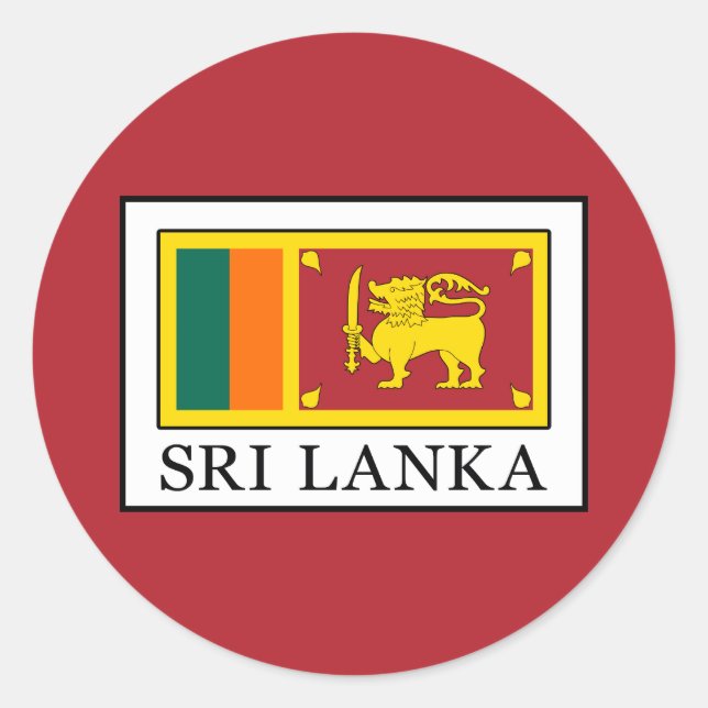 Sri Lanka Classic Round Sticker (Front)