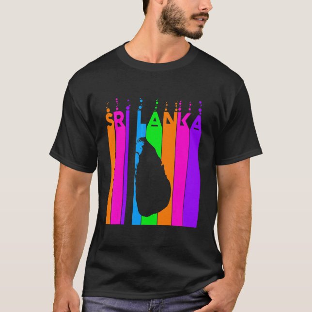 Sri Lanka Colourful Bubbles T-Shirt (Front)