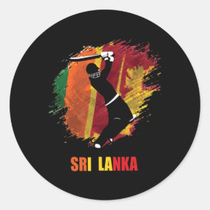 Sri Lanka Cricket Classic Round Sticker